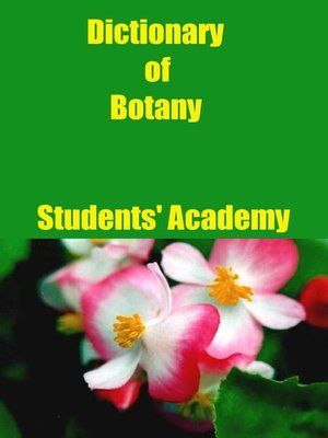 cover image of Dictionary of Botany